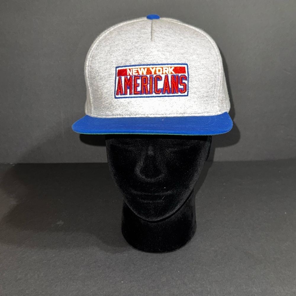 Mitchell & Ness Hat I Gray-Blue I Vintage Hockey NY  Americans Teams I Size OSFM